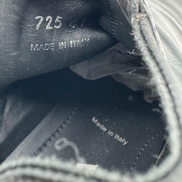 Prada Monolith Chelsea Ankle Boots Size 41 US 11 Black Leather Lug Sole Combat - Picture 15 of 15